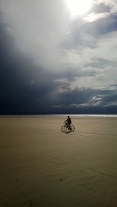 Cycling at Saunton Beach