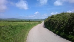 Moor Lane as you leave the Lodges at Braunton