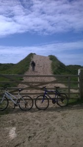 The Final Frontier as you reach the beach after the walk accross the Dunes