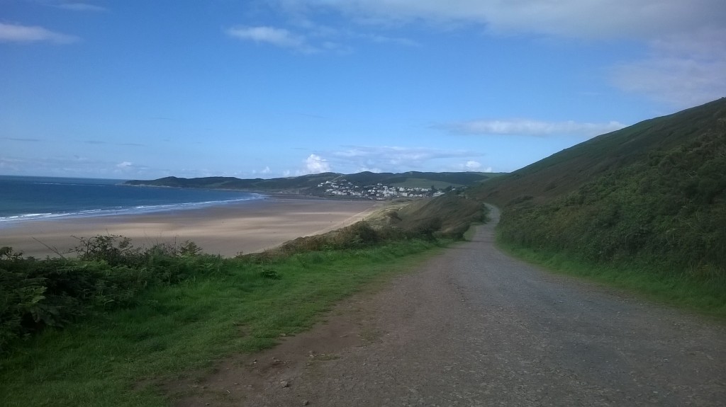 Putsborough to Woolacombe cycle ride at back of dunes