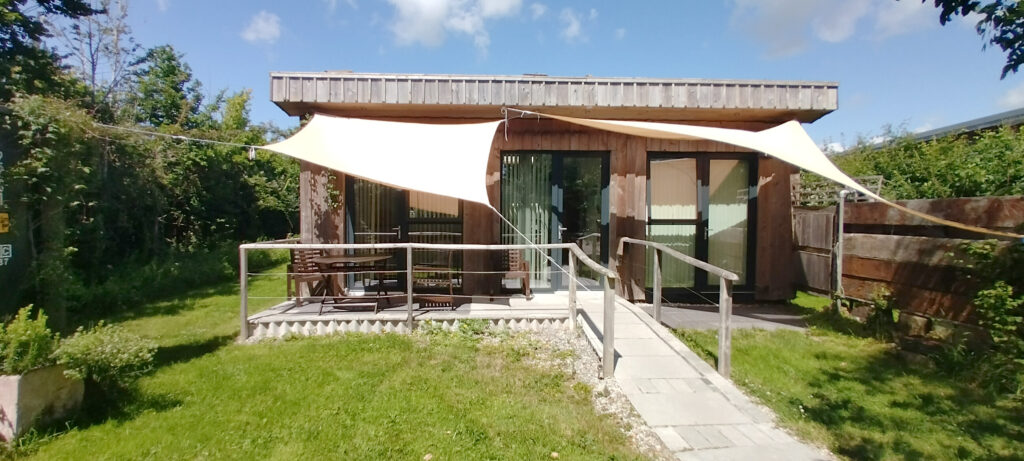 Sunshine out and shade sails up